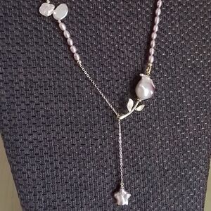 Elegant Freshwater Pearl Lariat Necklace